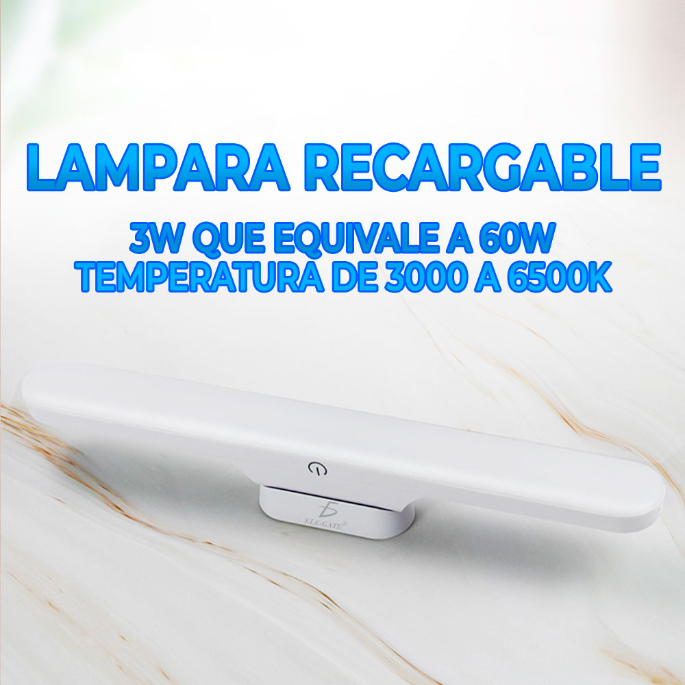 Lámpara de escritorio recargable con base magnética