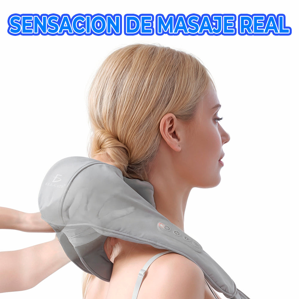 Masajeador De Cuello, Hombros, Cintura, Piernas, Masajeador Relajante: Cojín De Masaje Eléctrico Recargable – Amasamiento En 3D Con Calor – Alivio Perfecto En Casa, Oficina, Viajes