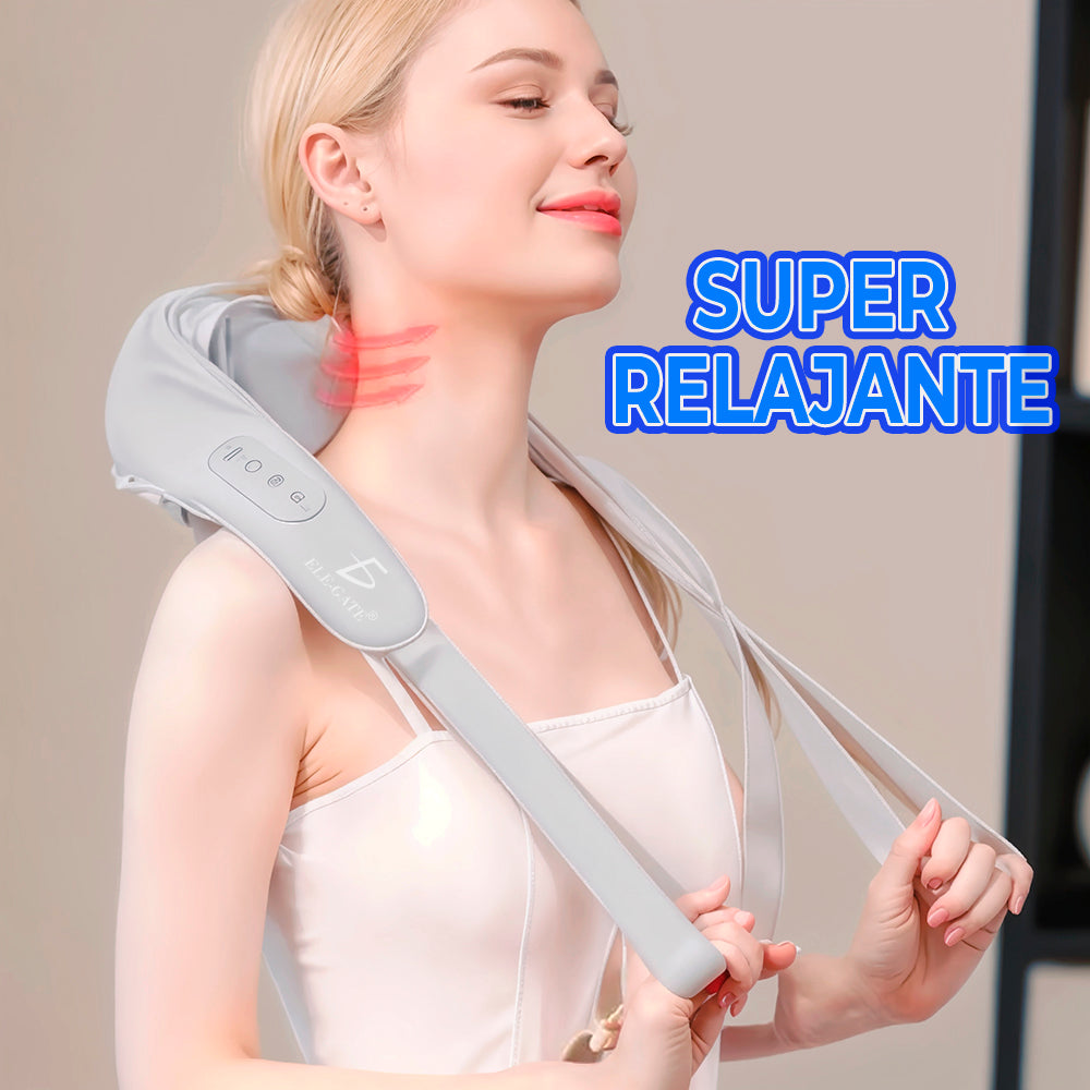 Masajeador De Cuello, Hombros, Cintura, Piernas, Masajeador Relajante: Cojín De Masaje Eléctrico Recargable – Amasamiento En 3D Con Calor – Alivio Perfecto En Casa, Oficina, Viajes