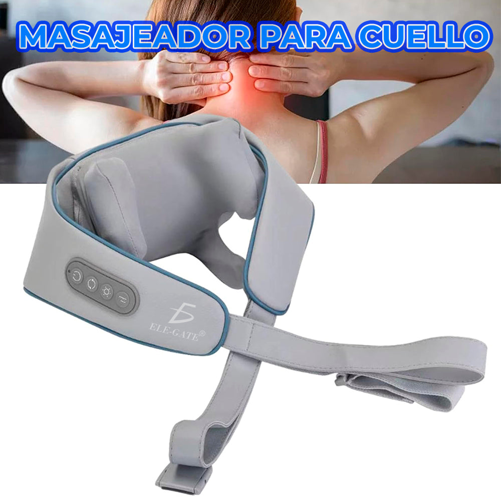 Masajeador De Cuello, Hombros, Cintura, Piernas, Masajeador Relajante: Cojín De Masaje Eléctrico Recargable – Amasamiento En 3D Con Calor – Alivio Perfecto En Casa, Oficina, Viajes