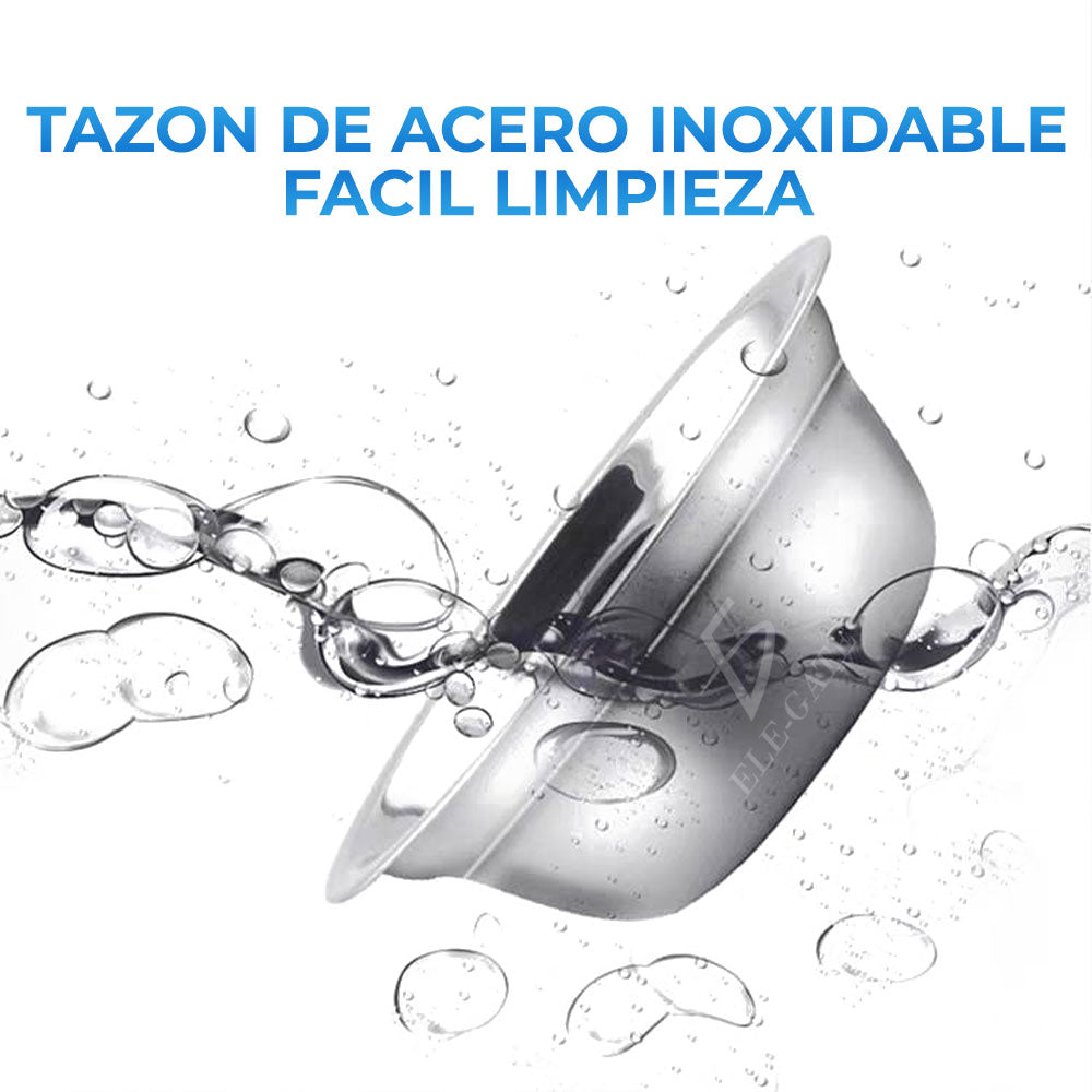 Plato doble de alimentación para mascota dispensador de agua