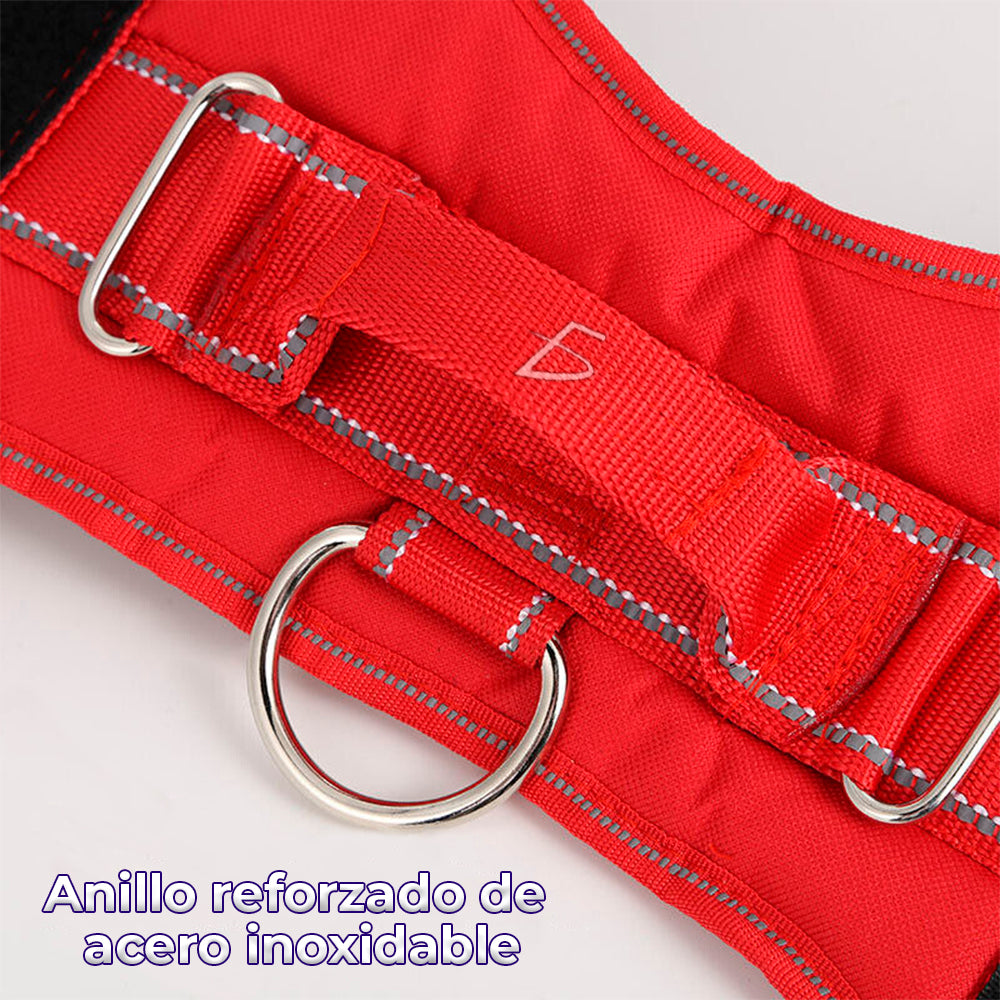 Arnés para perro cómodo y ajustable con asa y chaleco reflejante M