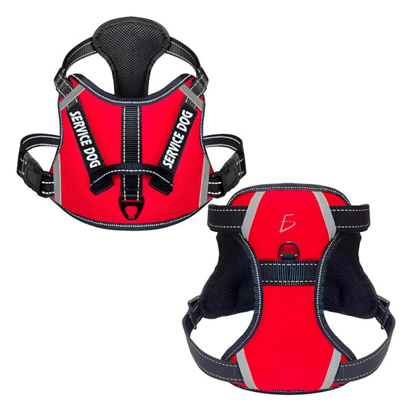 Arnés para perro cómodo y ajustable con asa y chaleco reflejante M