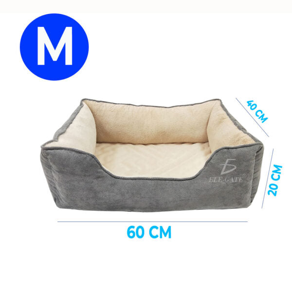 Cama Rectangular Lavable para Perros, Cálida y Cómoda, -Para Perros Medianos y Grandes