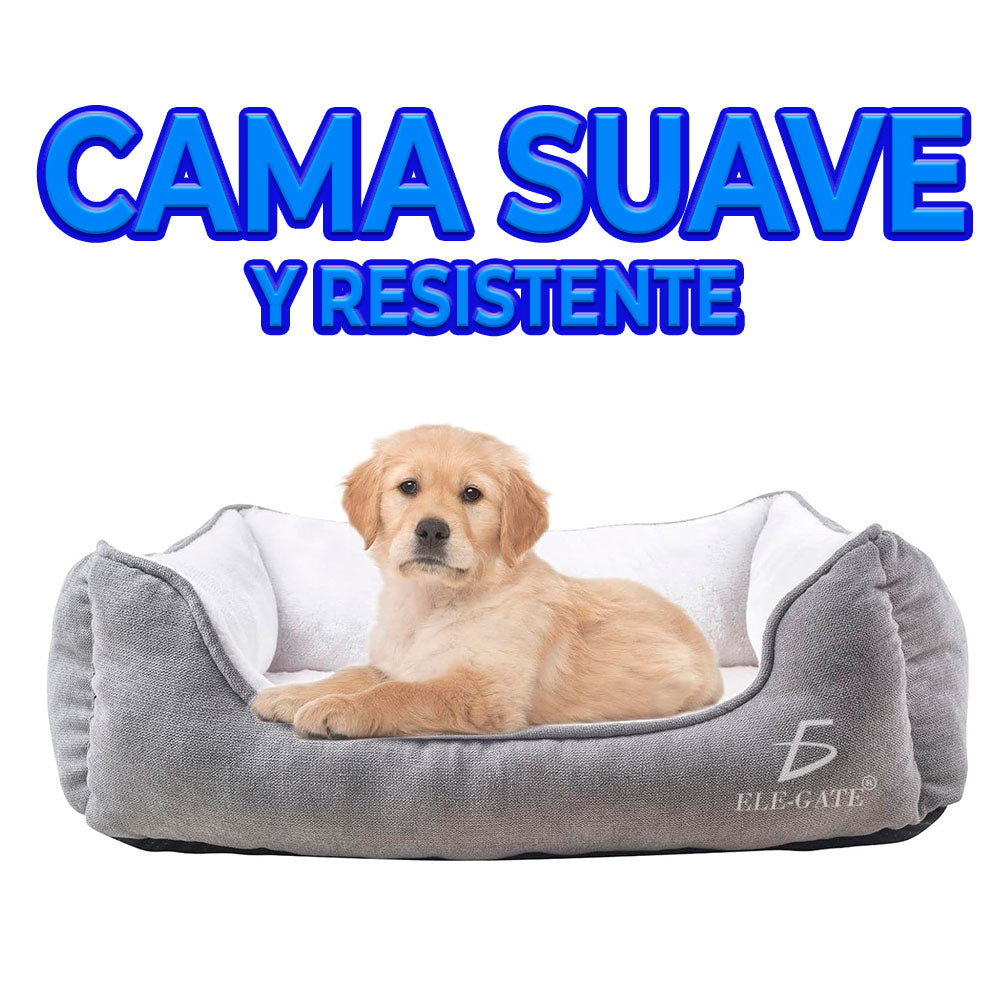 Cama Rectangular Lavable para Perros, Cálida y Cómoda, -Para Perros Medianos y Grandes