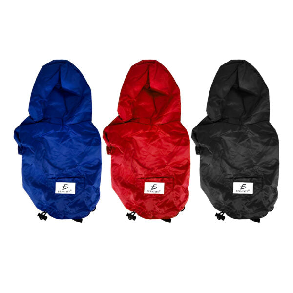 Chaqueta impermeable para perro con cierre y tiras ajustables