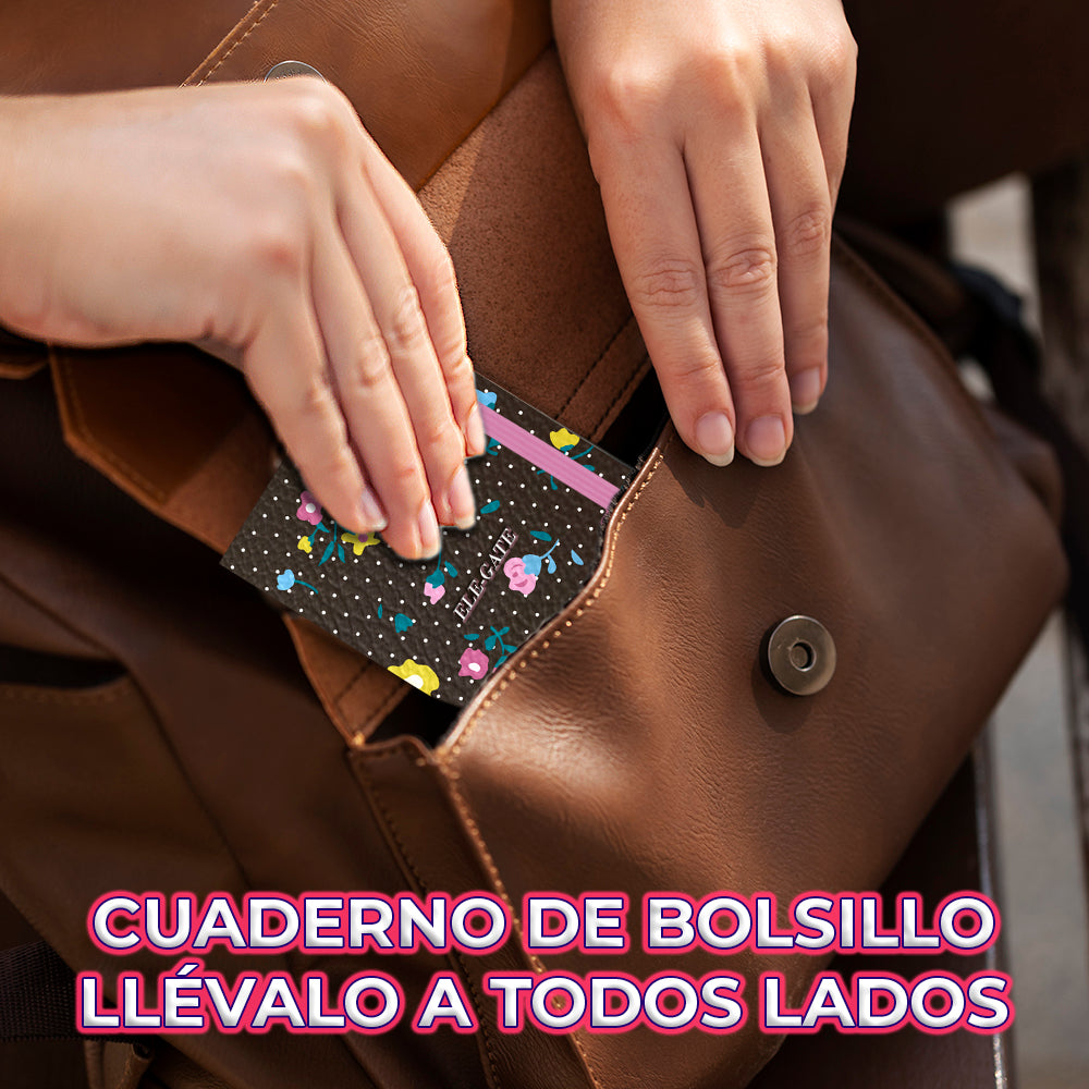 Cuaderno con flores estilo coquete con 75 hojas rayadas