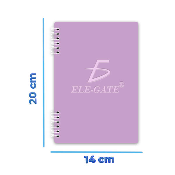 Cuaderno de 80 hojas rayadas con portada plastificada y espiral metálico