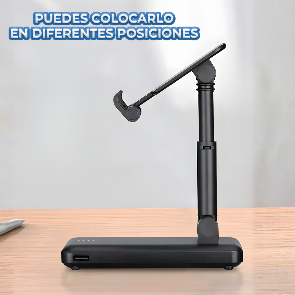 Power Bank 2 en 1 con Base Soporte y 4 Cables Integrados