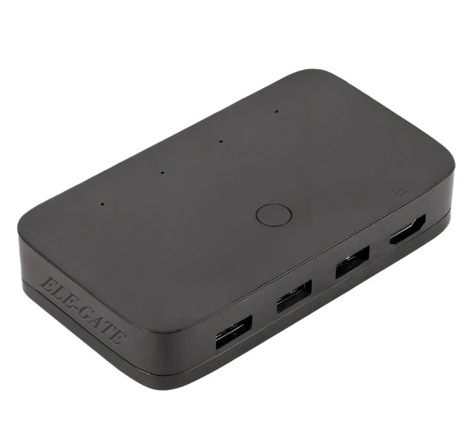 Switch KVM HDMI de 4 Puertos 4K/30Hz – Conmutador HDMI USB con Botón Manual