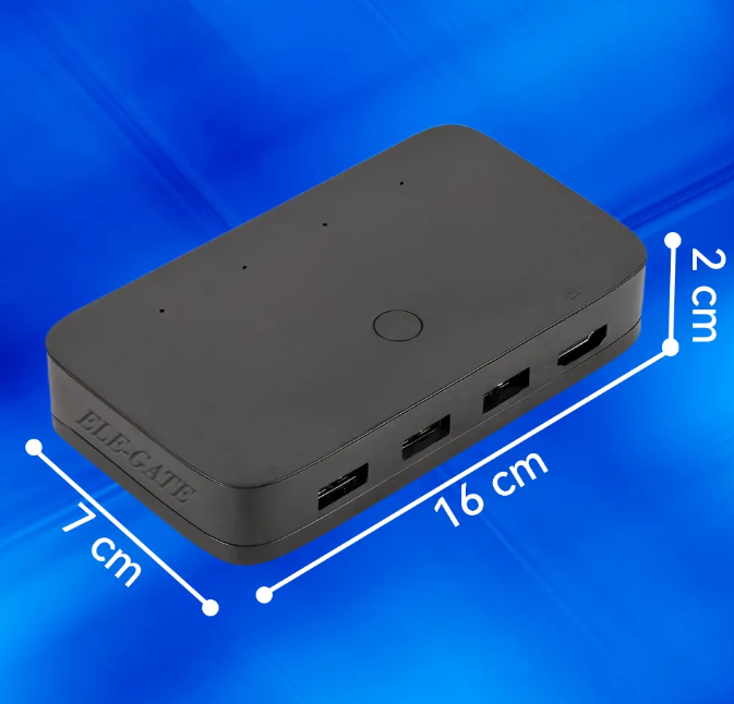 Switch KVM HDMI de 4 Puertos 4K/30Hz – Conmutador HDMI USB con Botón Manual