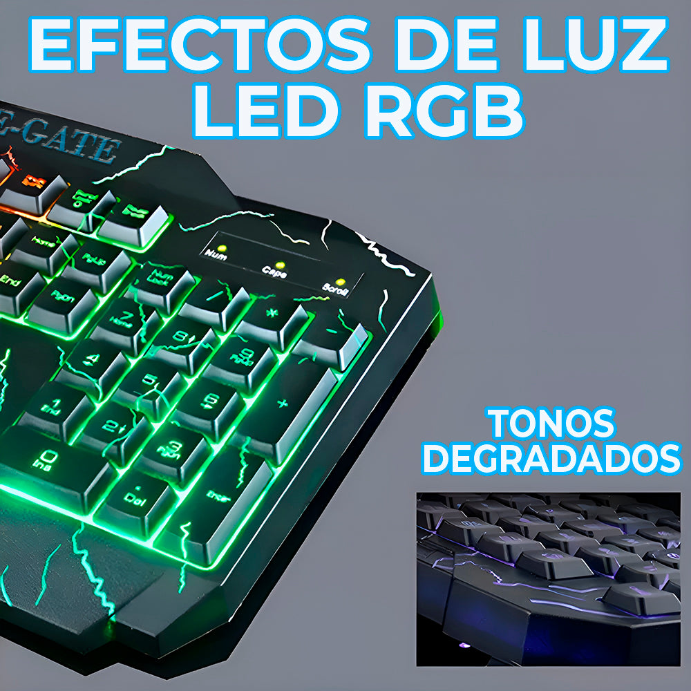 Teclado Gamer Mecánico con Retroiluminación RGB Arcoíris
