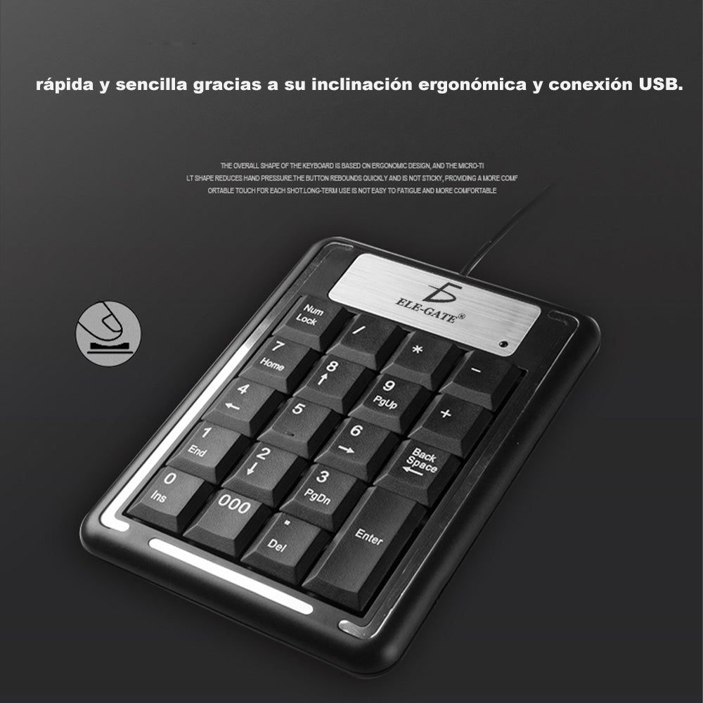 Teclado Numerico Usb Pc Laptop Computadoras Mac Windows