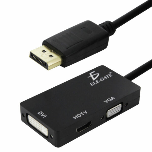 Adaptador 3 En 1 Dp Displayport AHdmi Vga Dvi De Mac