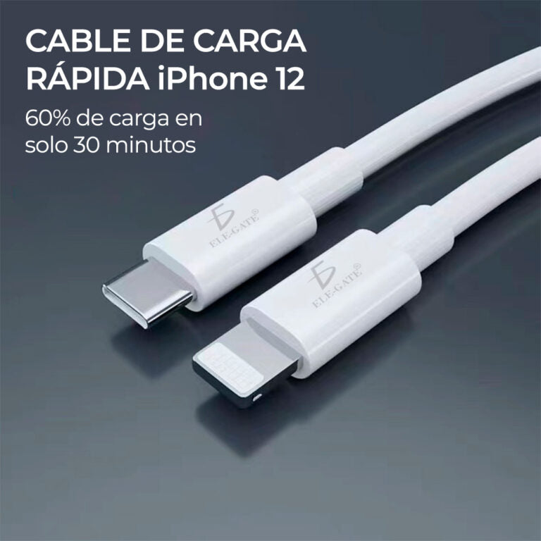 Cable de Carga Rápida Tipo C, 20 W Pd