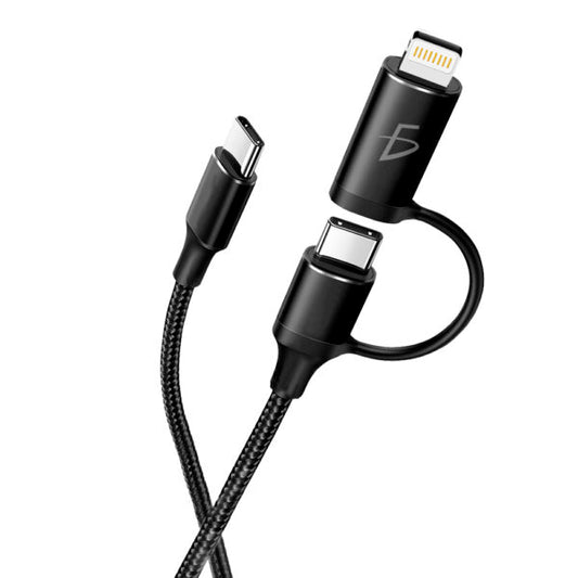 Cable de Cordón Entrelazado 1M Tipo C 3Acon Adaptador Lighting