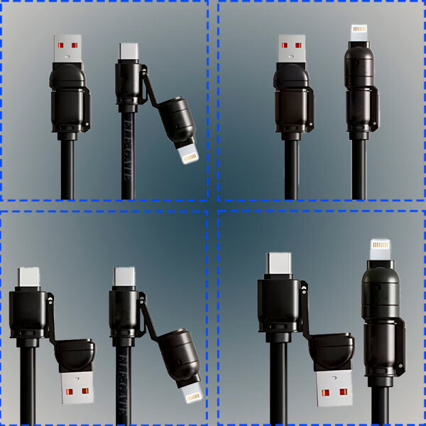Cable USB Aa Tipo C en Espiral para Coche – Carga Rápida 240W