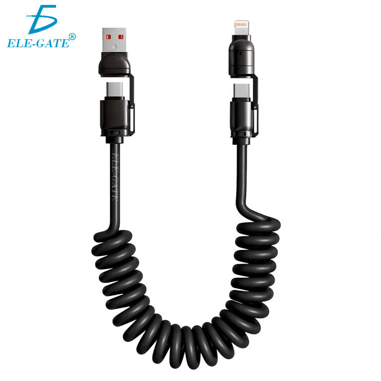 Cable USB Aa Tipo C en Espiral para Coche – Carga Rápida 240W