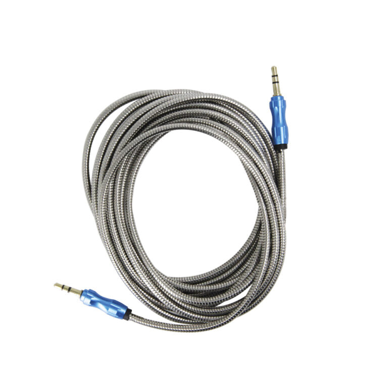 Cable auxiliar audio 3.5 metálico 3 metros