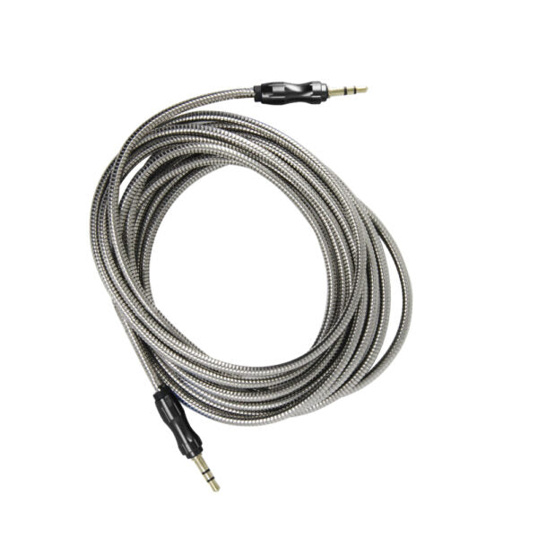 Cable auxiliar audio 3.5 metálico 3 metros