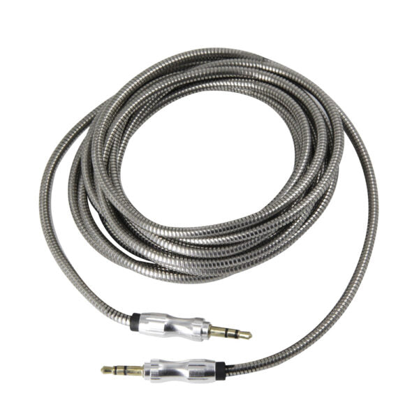 Cable auxiliar audio 3.5 metálico 3 metros