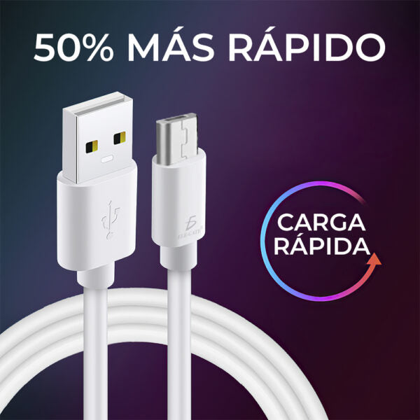 Cable USB-V8 carga rápida 3 metros