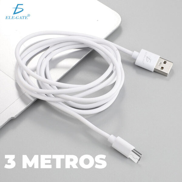 Cable USB-V8 carga rápida 3 metros