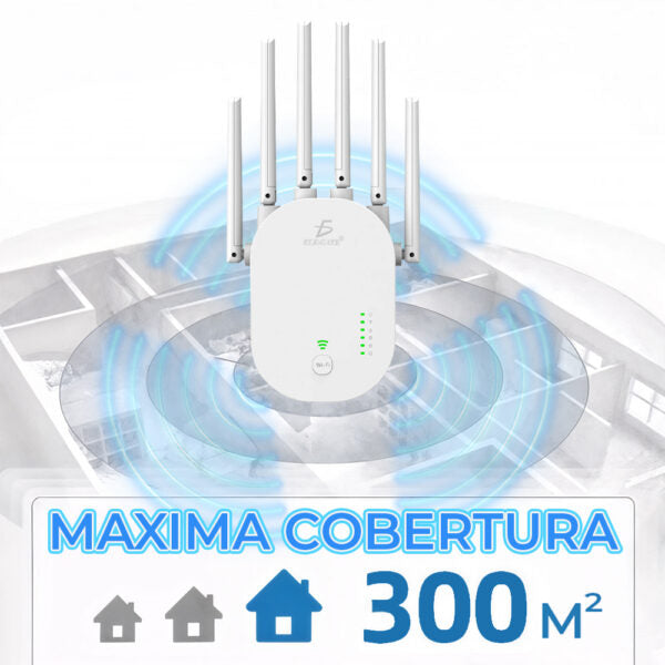 Repetidor inalámbrico WiFi de 6 antenas alta potencia y cobertura total