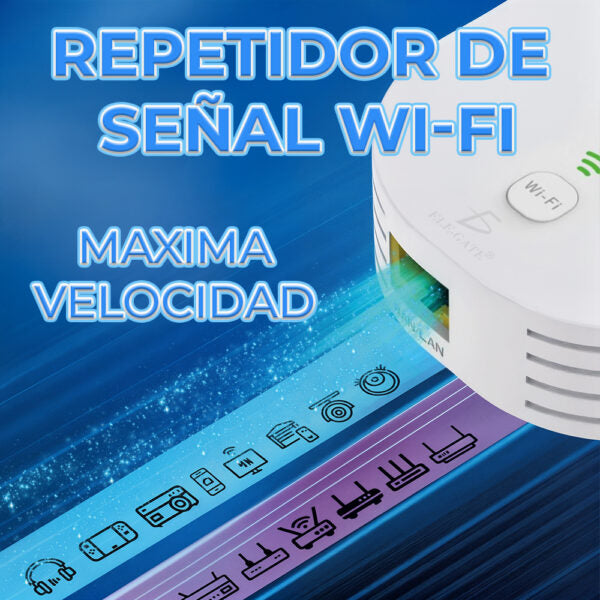 Repetidor inalámbrico WiFi de 6 antenas alta potencia y cobertura total