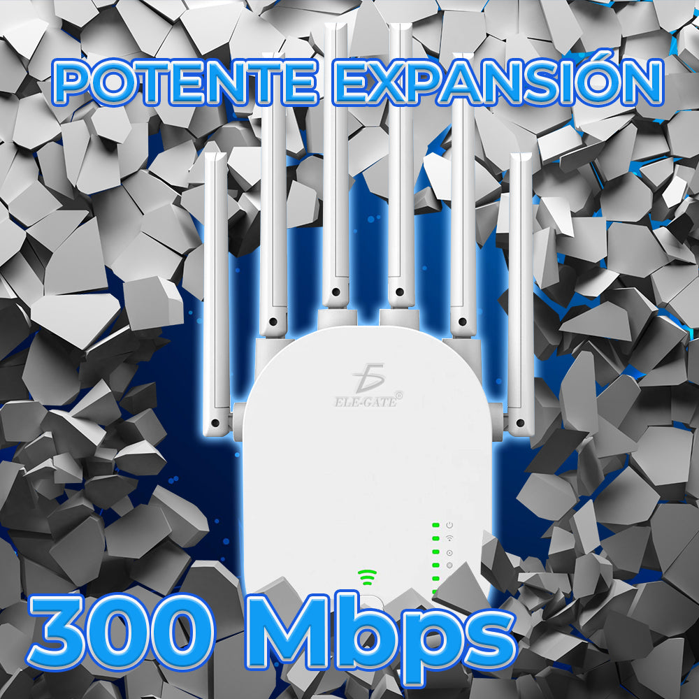 Repetidor inalámbrico WiFi de 6 antenas alta potencia y cobertura total