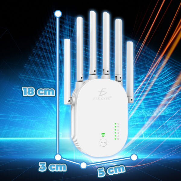 Repetidor inalámbrico WiFi de 6 antenas alta potencia y cobertura total