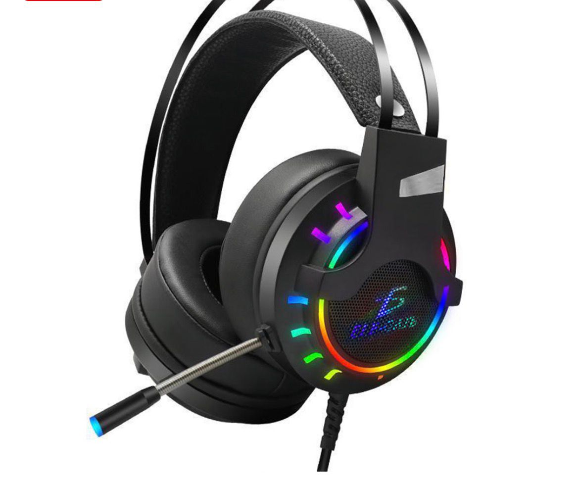 Audifonos gamer para PS4 Xbox PC led RGB