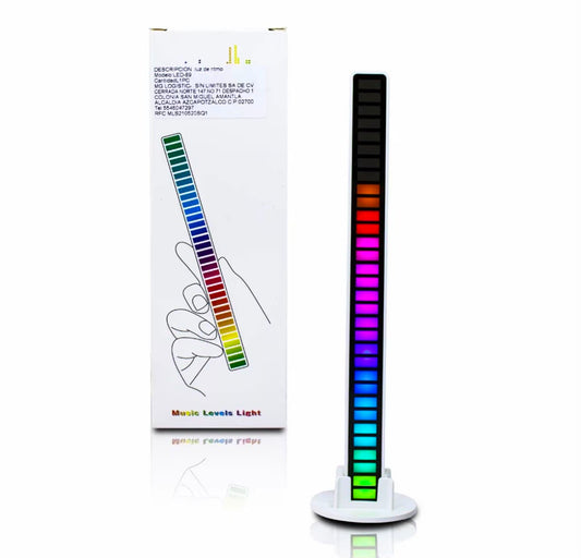 Barra Ritmica LED RGB Luces Ambiental Reactiva al Sonido Playbox LED89