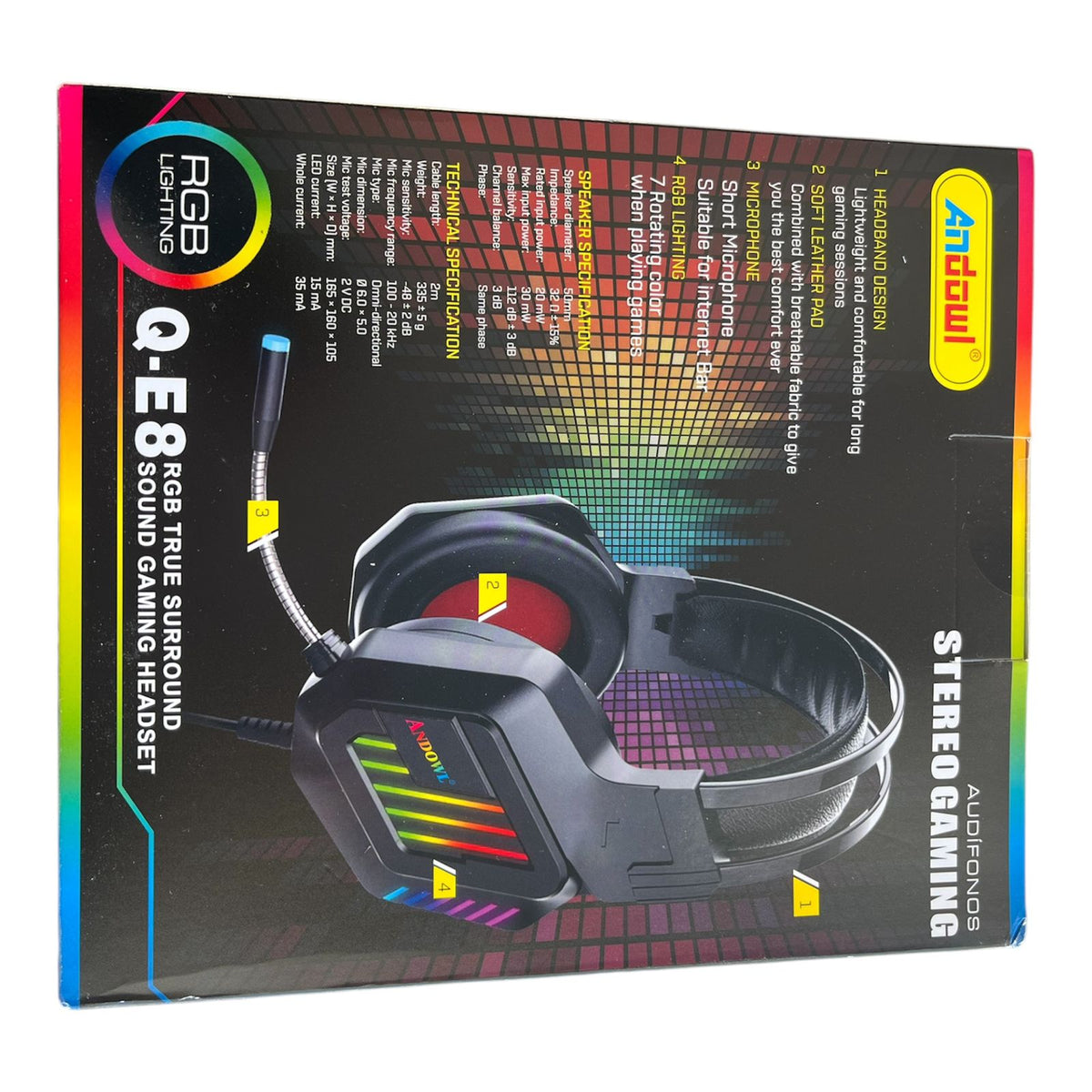 Auriculares Gamer 7.1CH Sound RGB