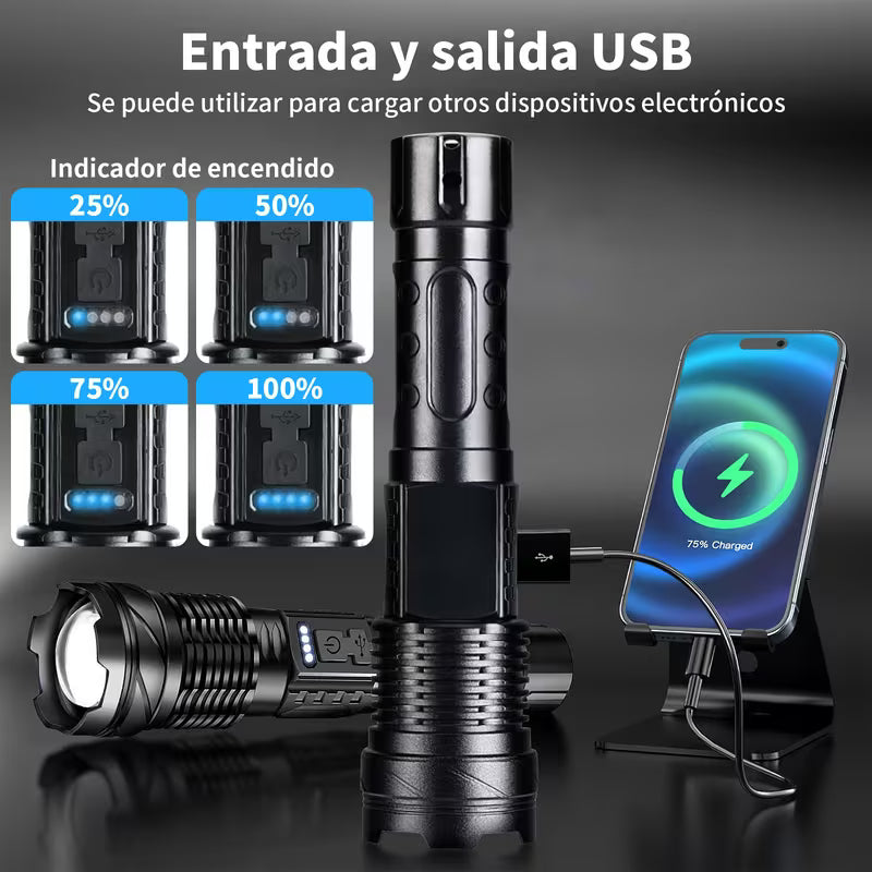 Lampara recargable 2000 Lumens