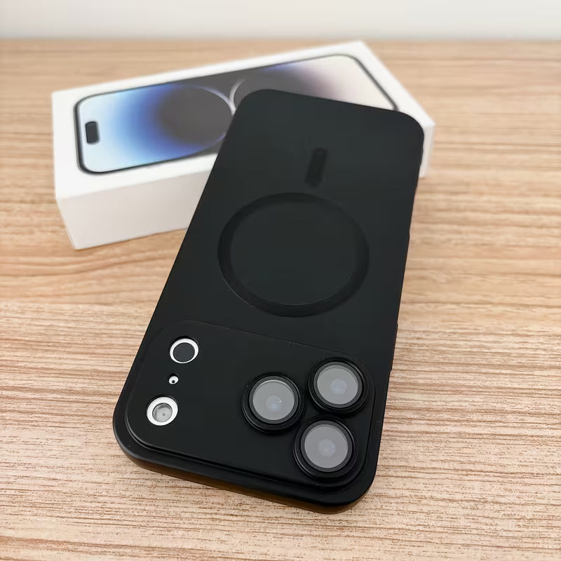 Funda para iPhone 16 con carga inalámbrica color negro mate