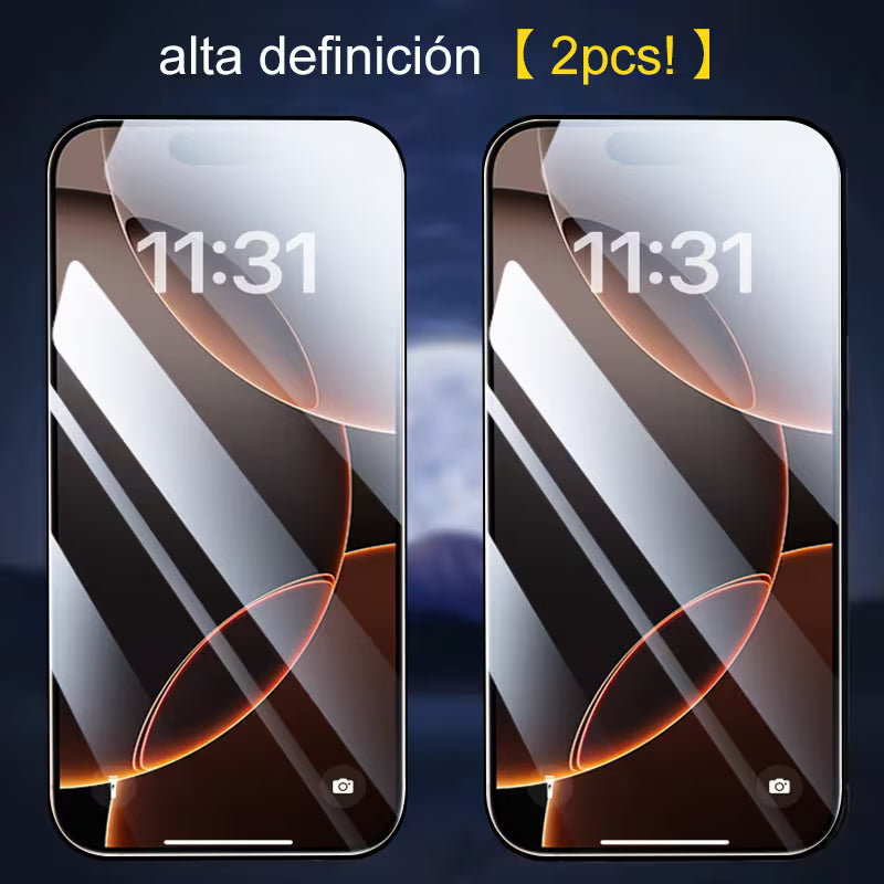 Protector de pantalla IP 17 Pro capa galvanizada y vidrio templado 2 Piezas