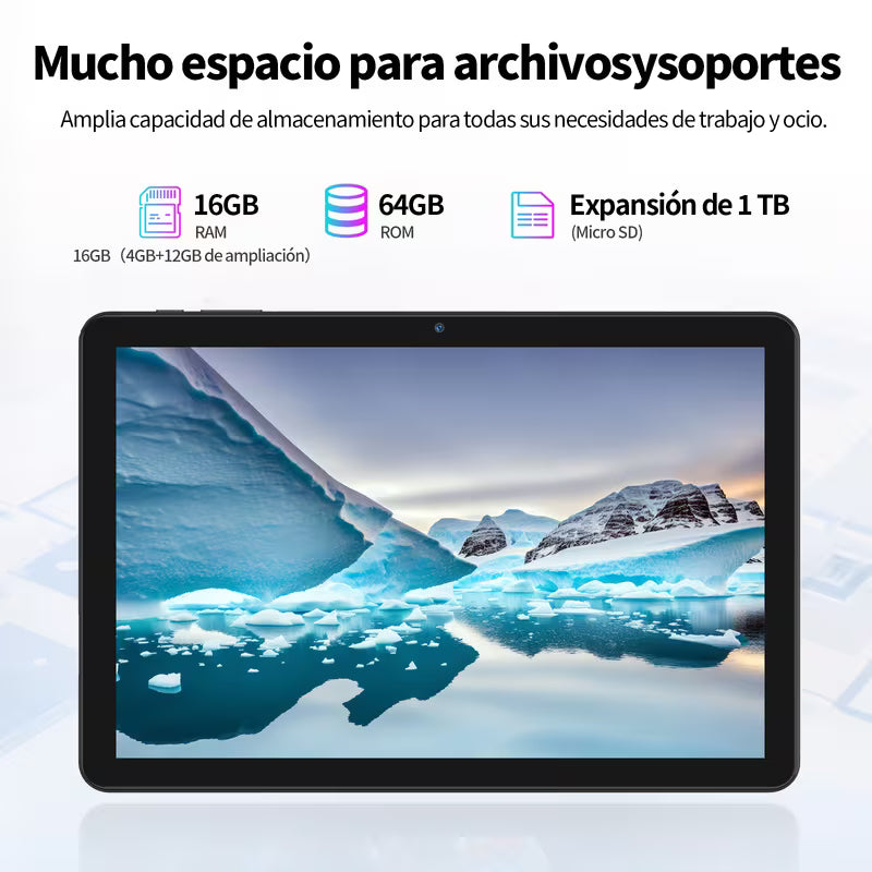 Tablet de 10.1 pulgadas + funda, teclado, ratón y lápiz