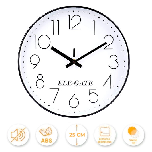 Reloj de pared de cuarzo silencioso