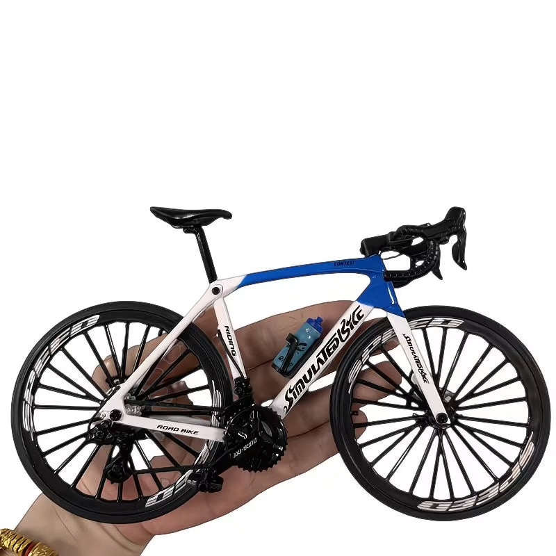 Bicicleta minuatura de ruta Azul y Blanco