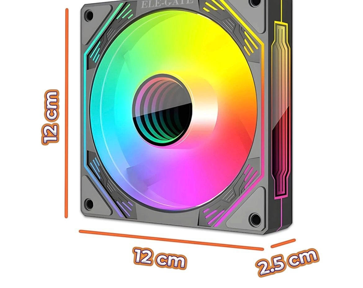 Ventilador de Chasis 120mm RGB PWM: Refrigeración Silenciosa para PC